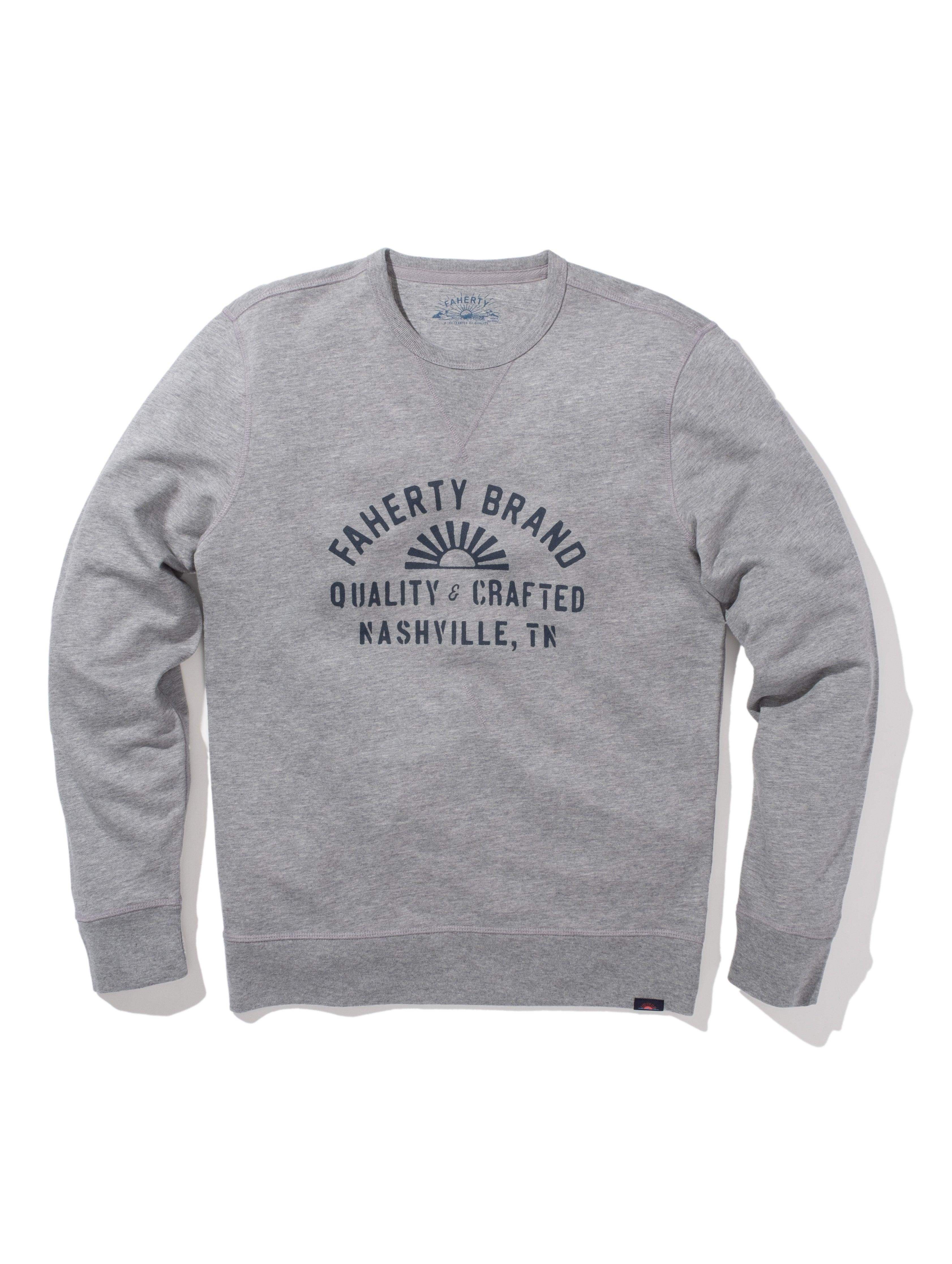 Nashville Long-Sleeve Terry Crewneck - Grey Heather Main image