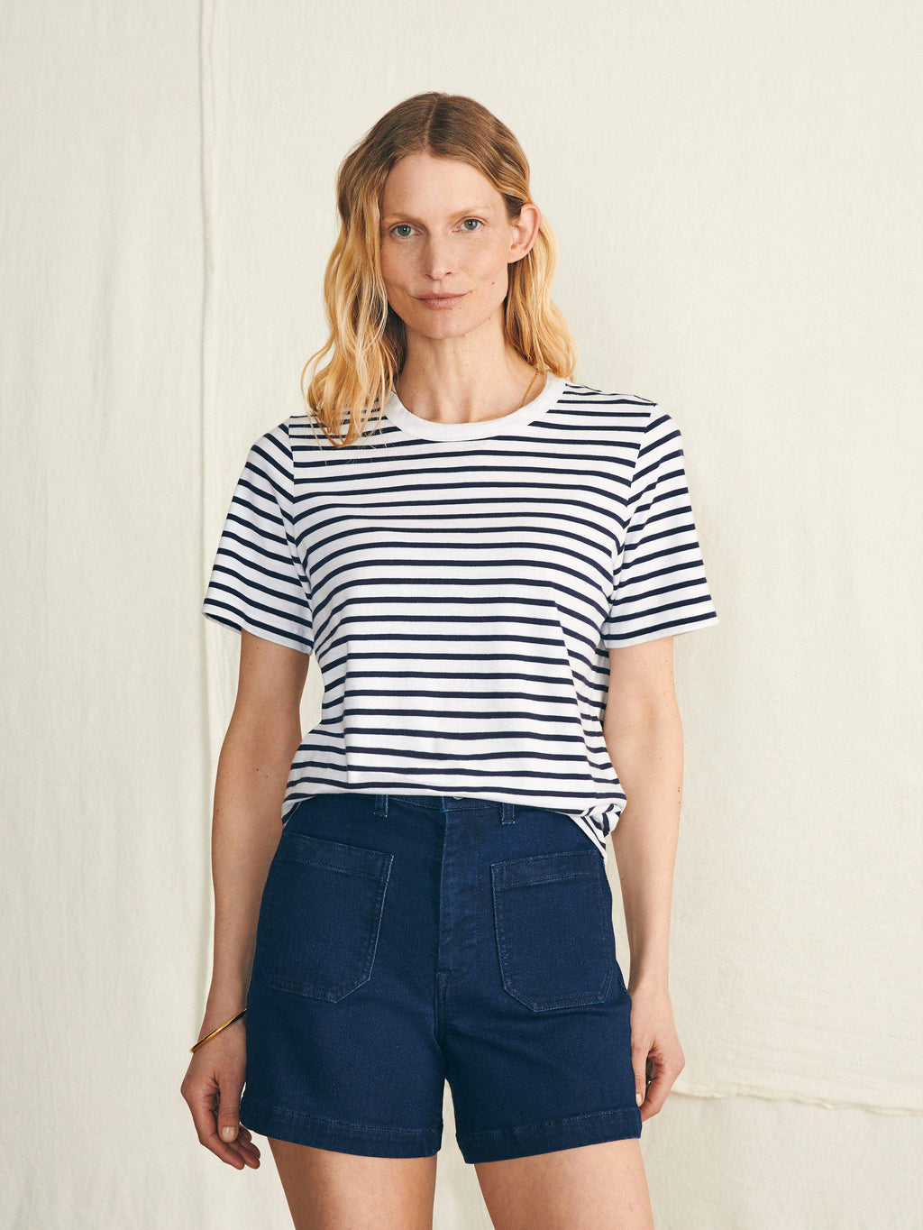 Sunwashed Crew Tee - Regatta Stripe