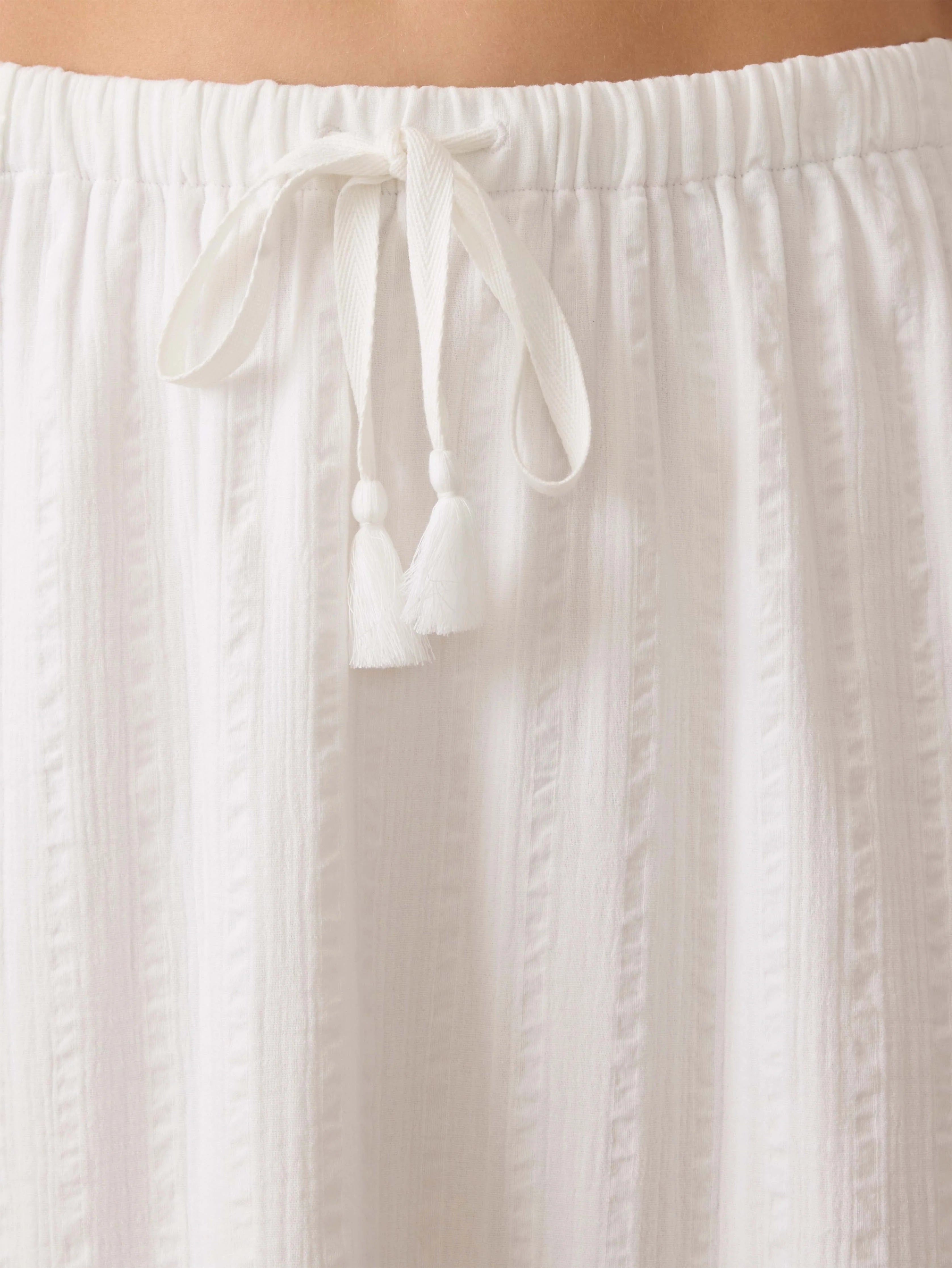 Dune Cotton Gauze Rees Skirt - White