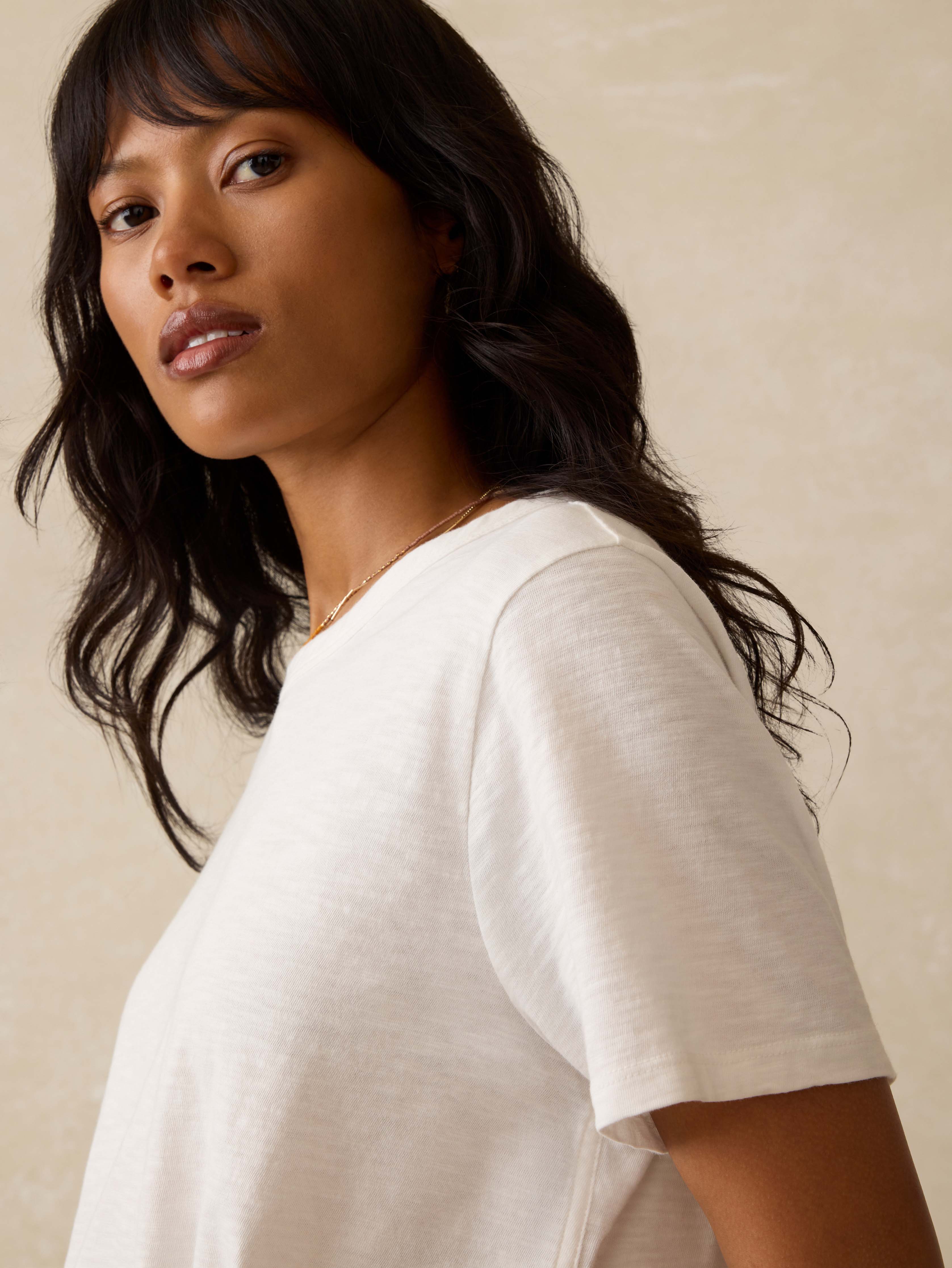 Sunwashed Regenerative Essential Tee - White Secondary image