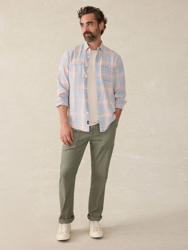 Tried \u0026 True Chambray Workshirt - Coral Bay Plaid