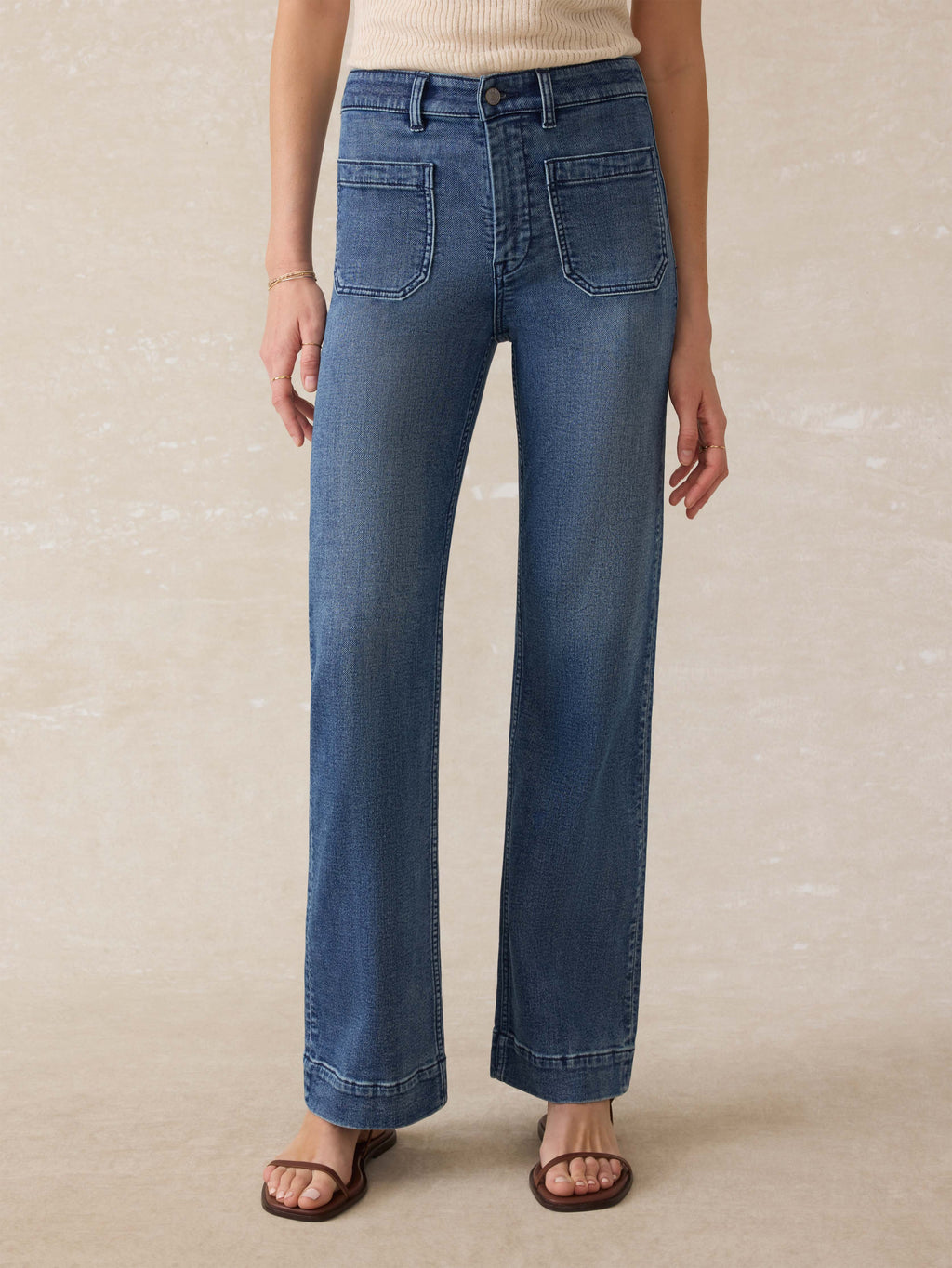 Stretch Terry Patch Pocket Pant - Riverton Wash