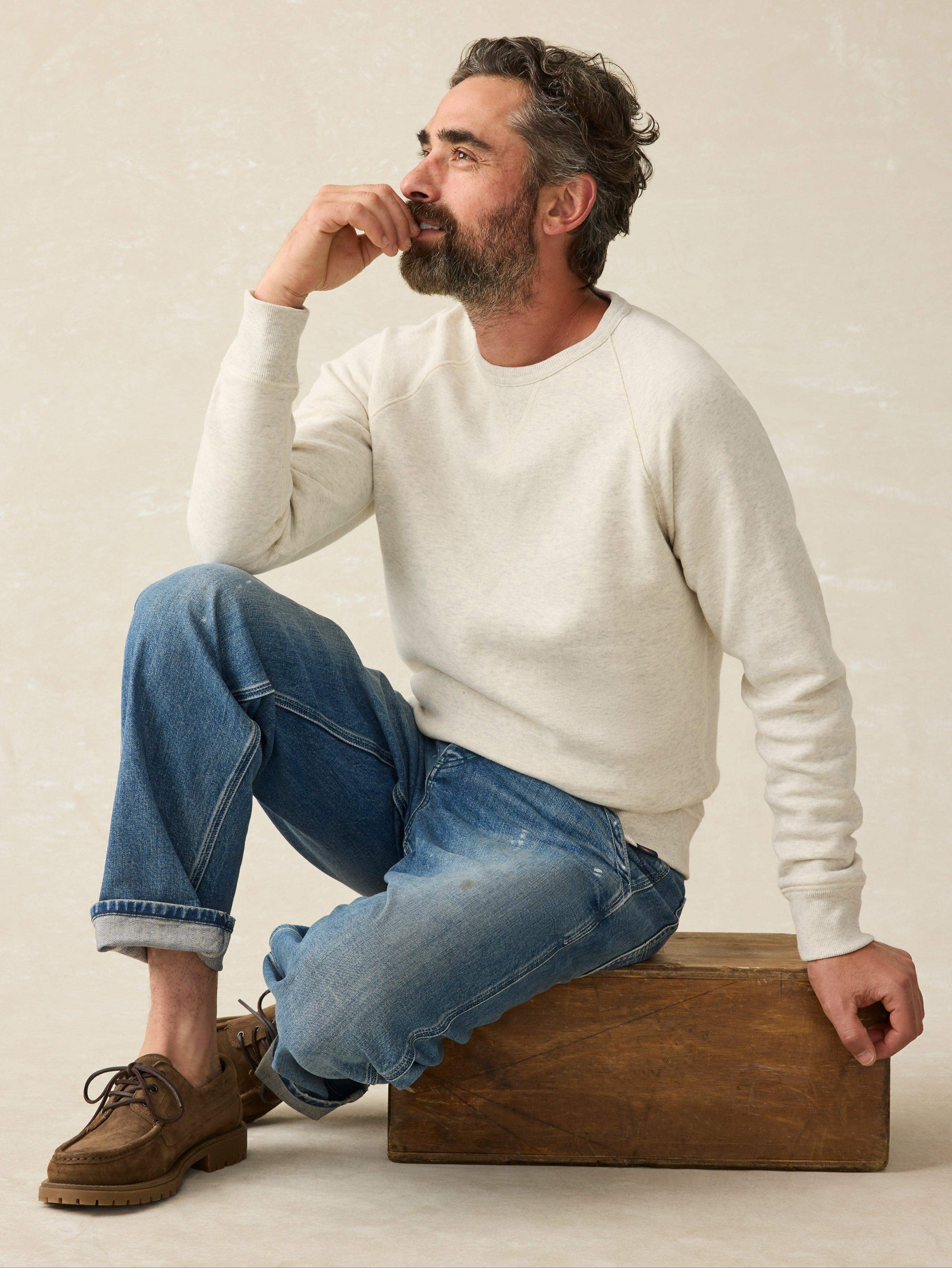 High Standard Fleece Crewneck - Antique Ivory Heather Secondary image
