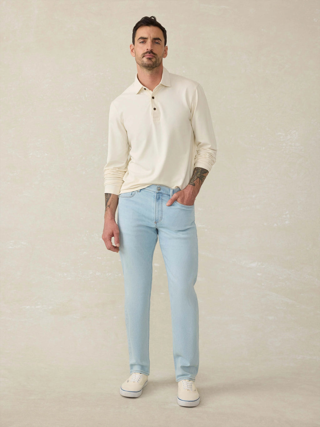 Stretch Terry Indigo 5 Pocket - Riverbend Wash