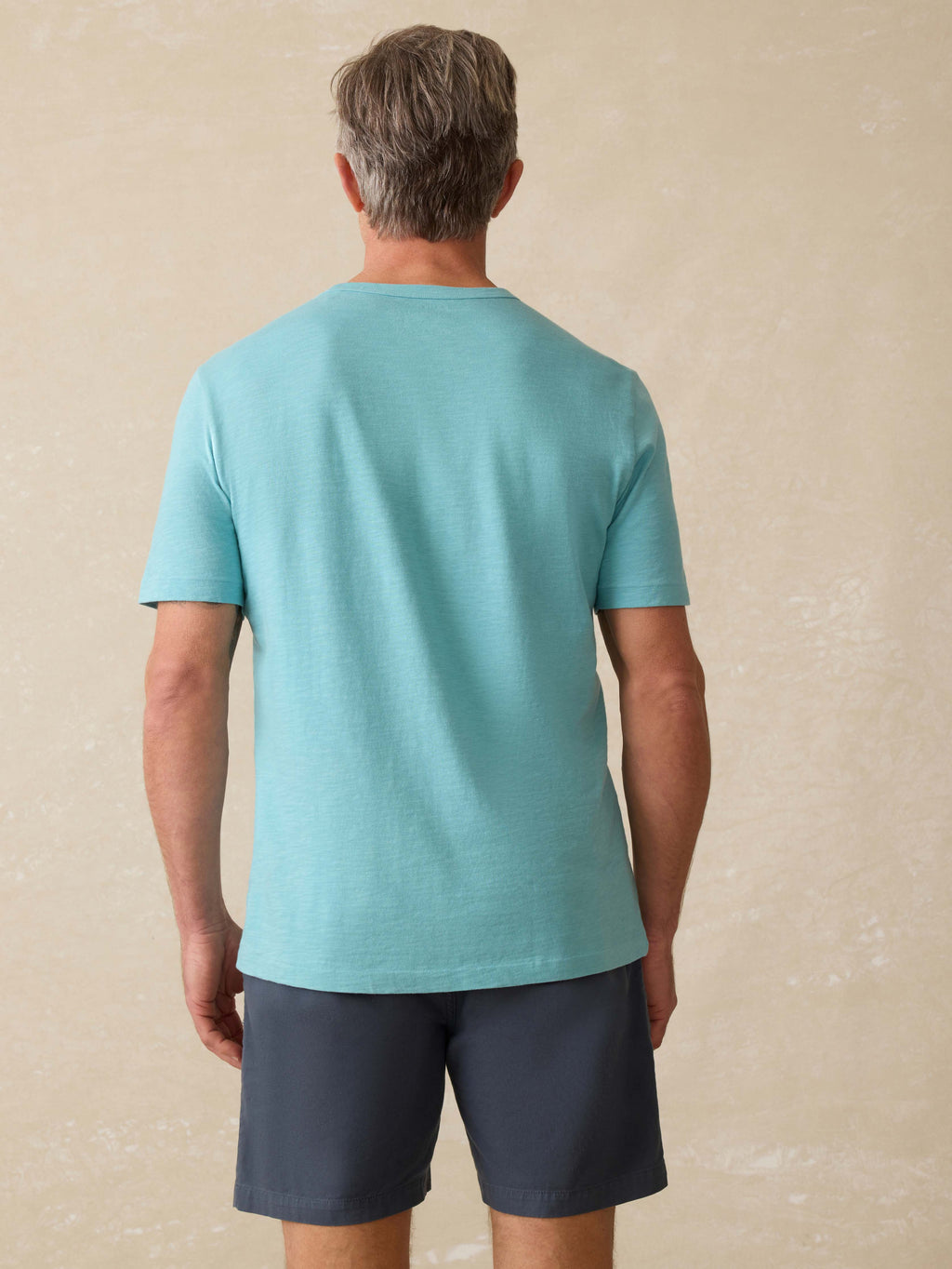 Washed Cotton Regenerative Tee - Teal Sea