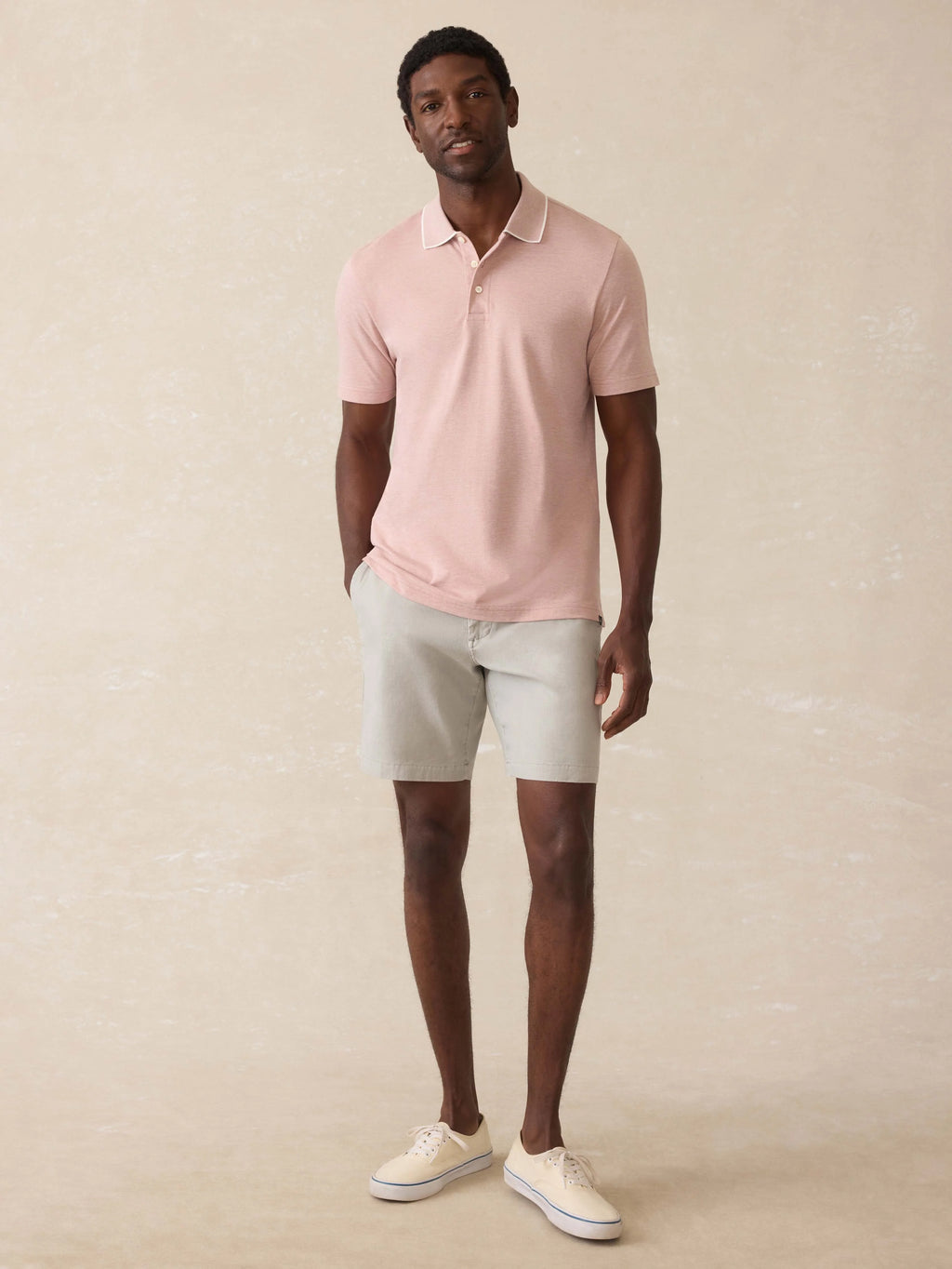 Short-Sleeve Movement Pique Polo - Sedona Melange