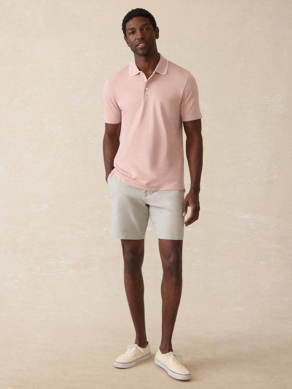 Short-Sleeve Movement Pique Polo - Sedona Melange