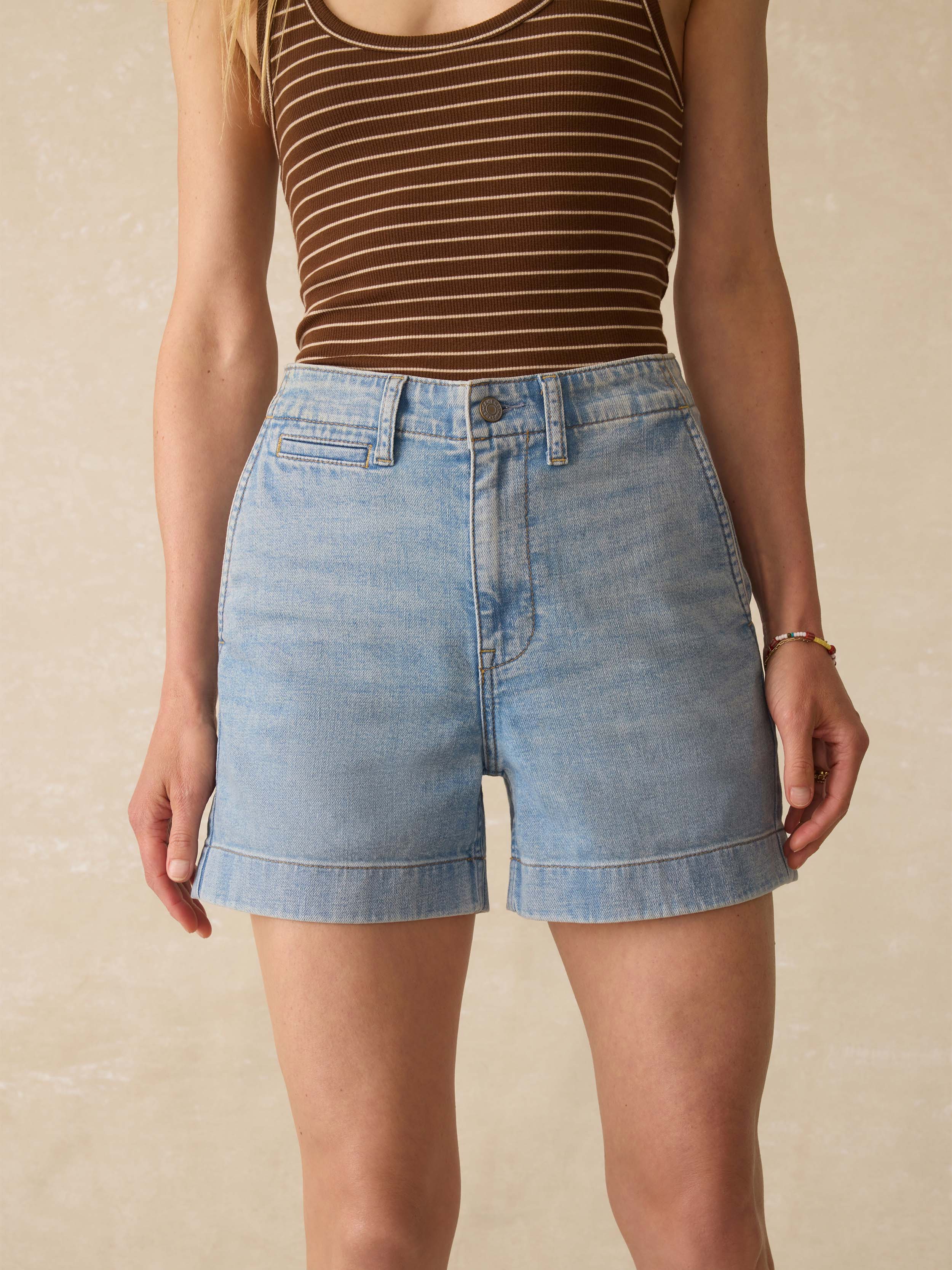 Linen Denim Short - Summer Seas Wash Secondary image