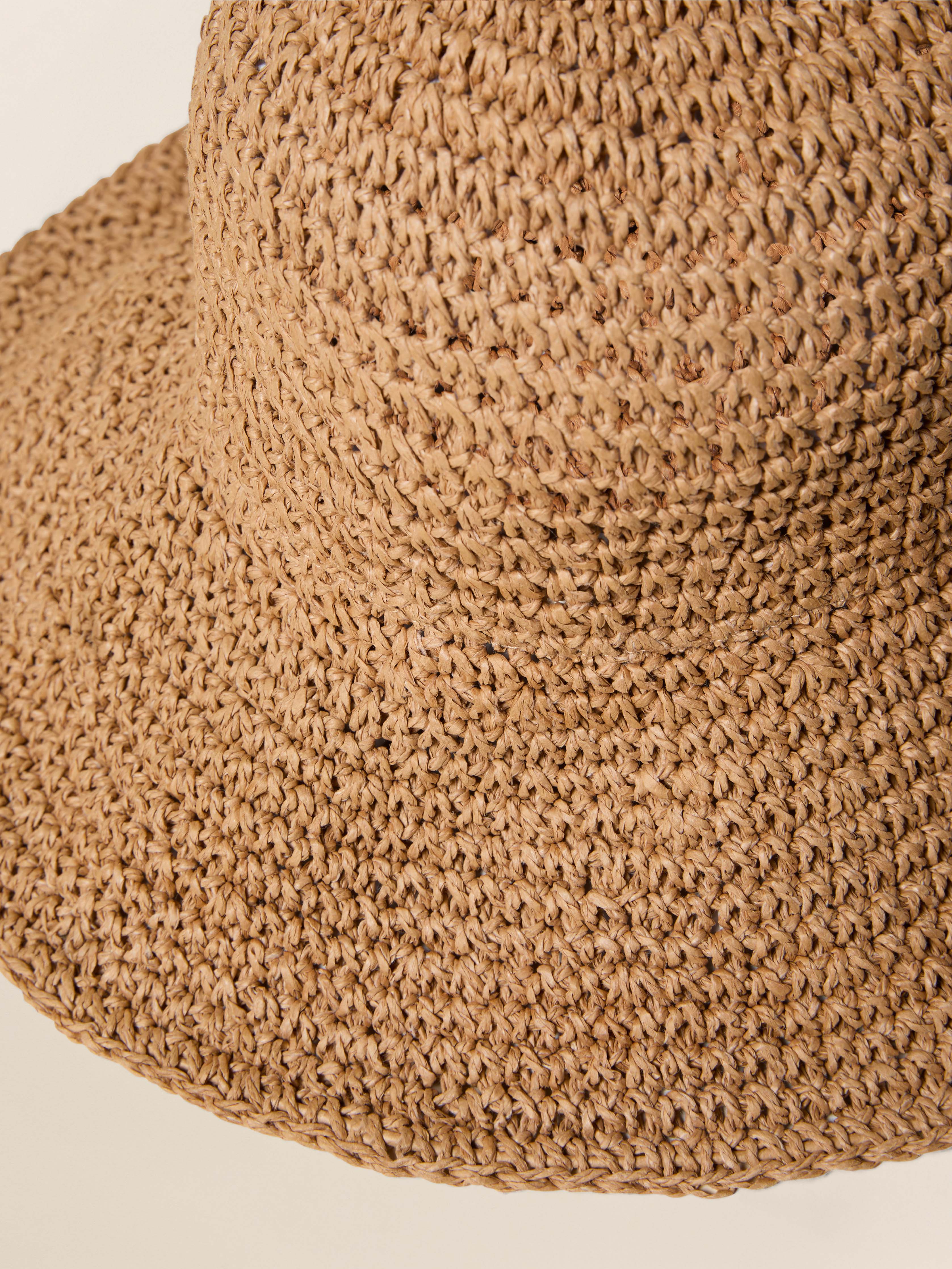 Womens Straw Sun Hat - Salt Secondary image