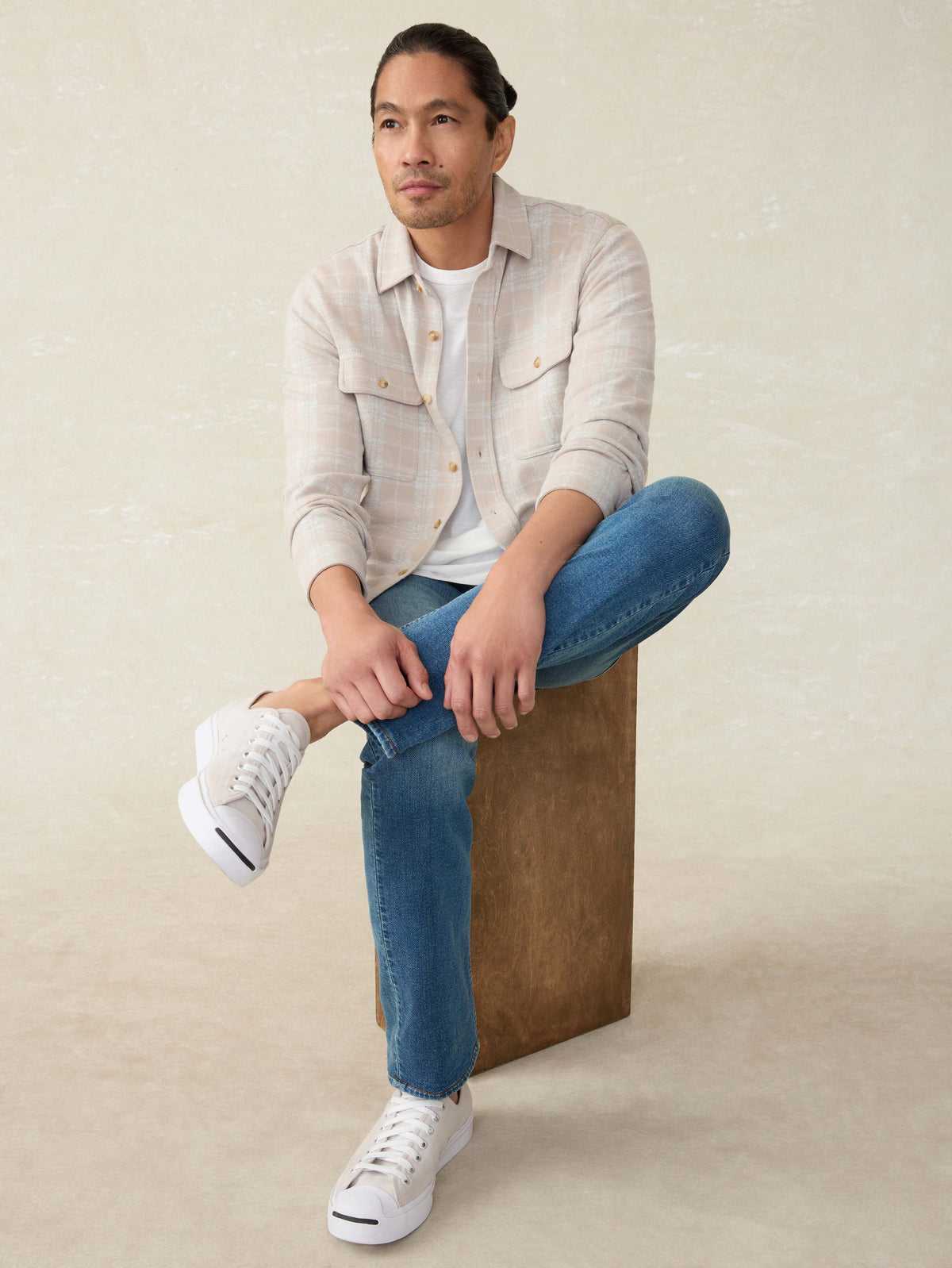 Soft Knit Sweater Shirt - Desert Plains Plaid