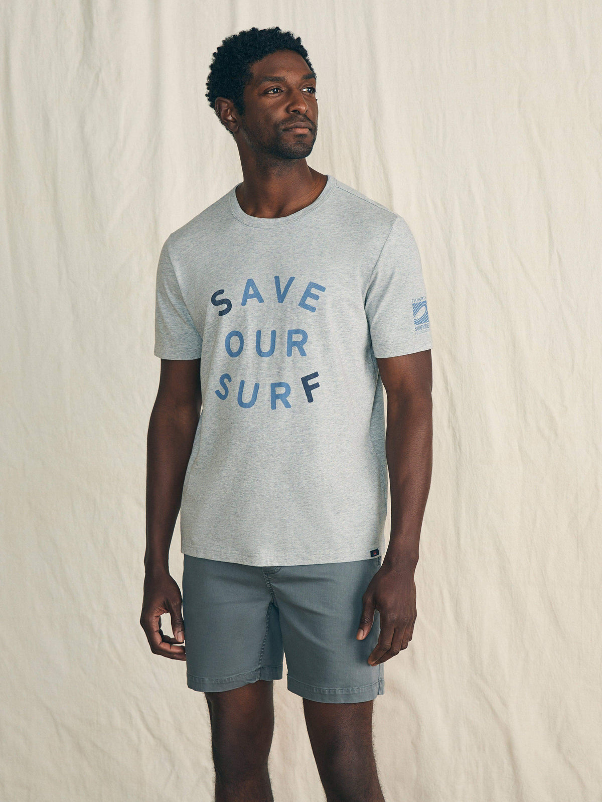Short-Sleeve Surfrider Sunwashed Tee - Heather Grey Main image