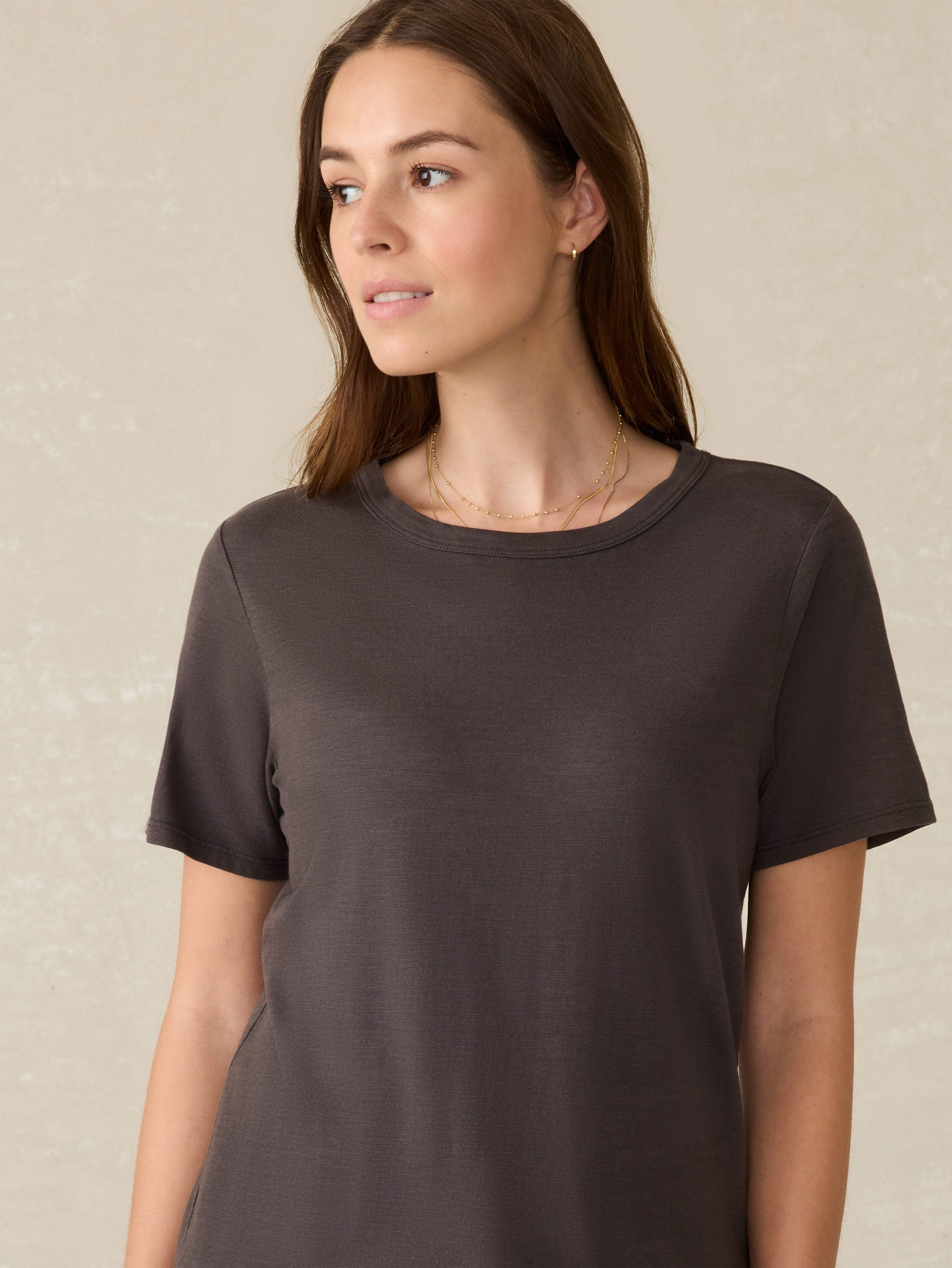 Sunwashed Crew Tee - Washed Black Secondary image