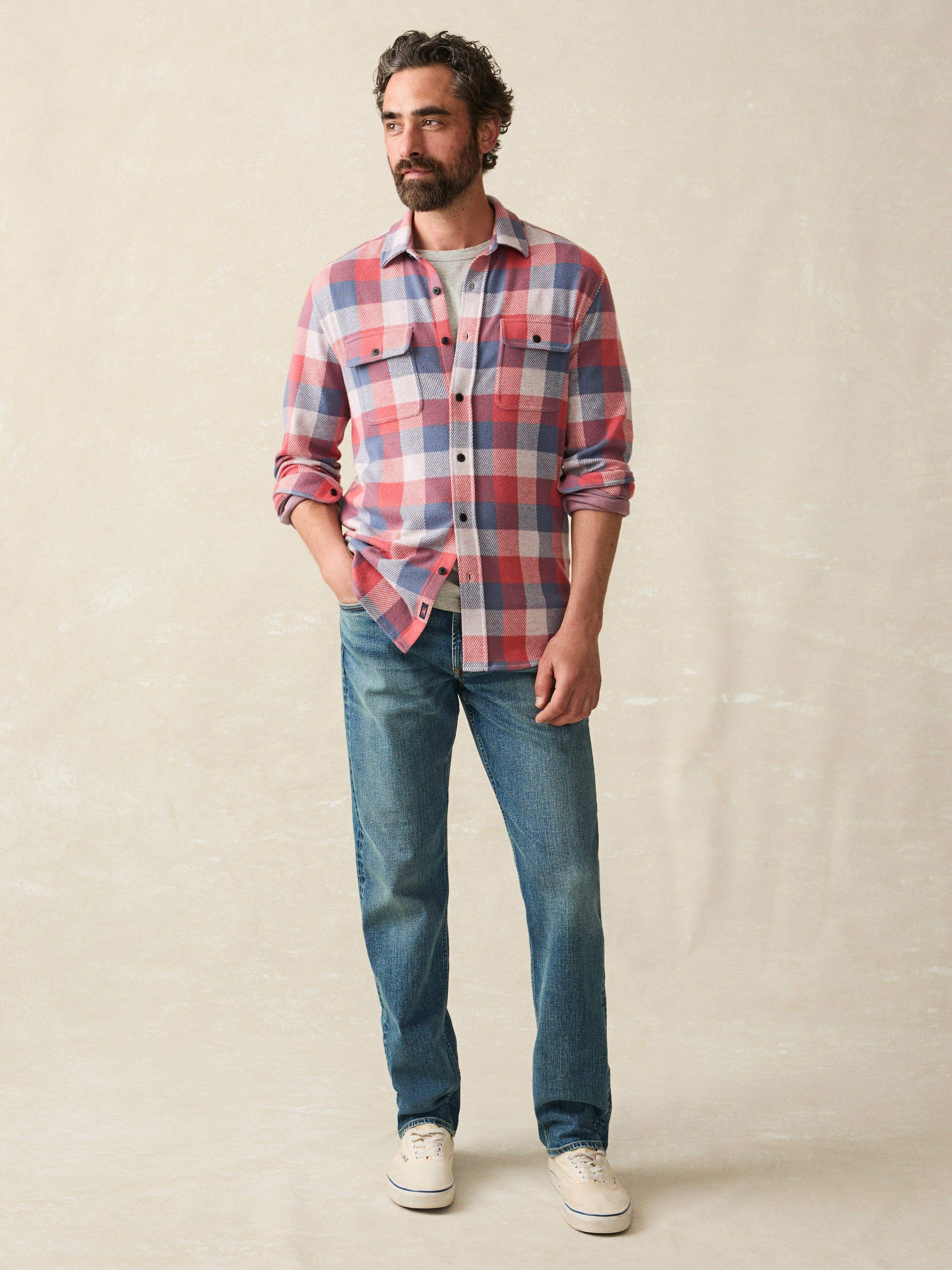 Legend™ Sweater Shirt (Tall) - Cherry Blue Buffalo