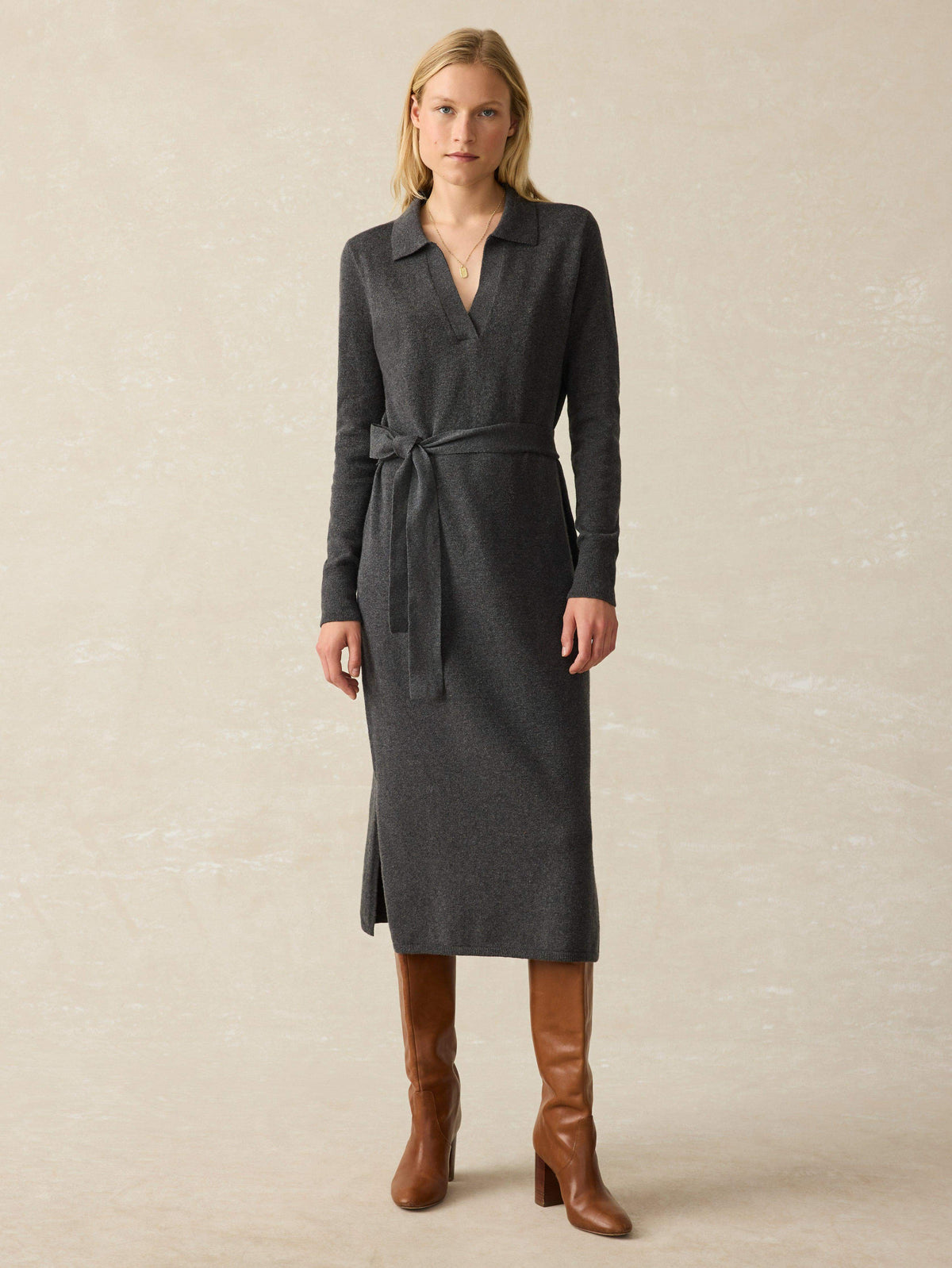 Jackson Sweater Dress - Medium Grey Heather Main image