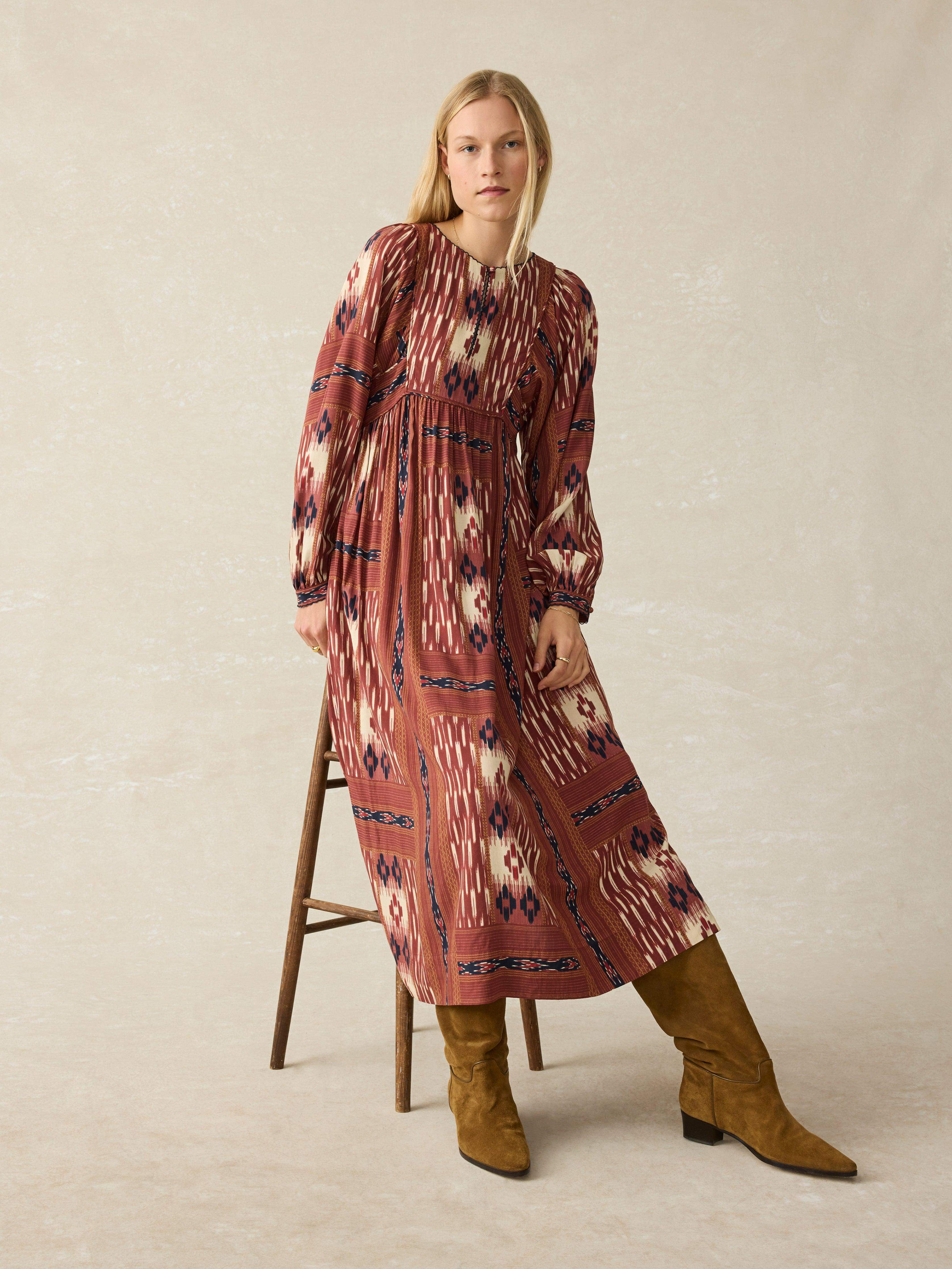 Stevie Dress - Issa Patchwork Ikat Main image