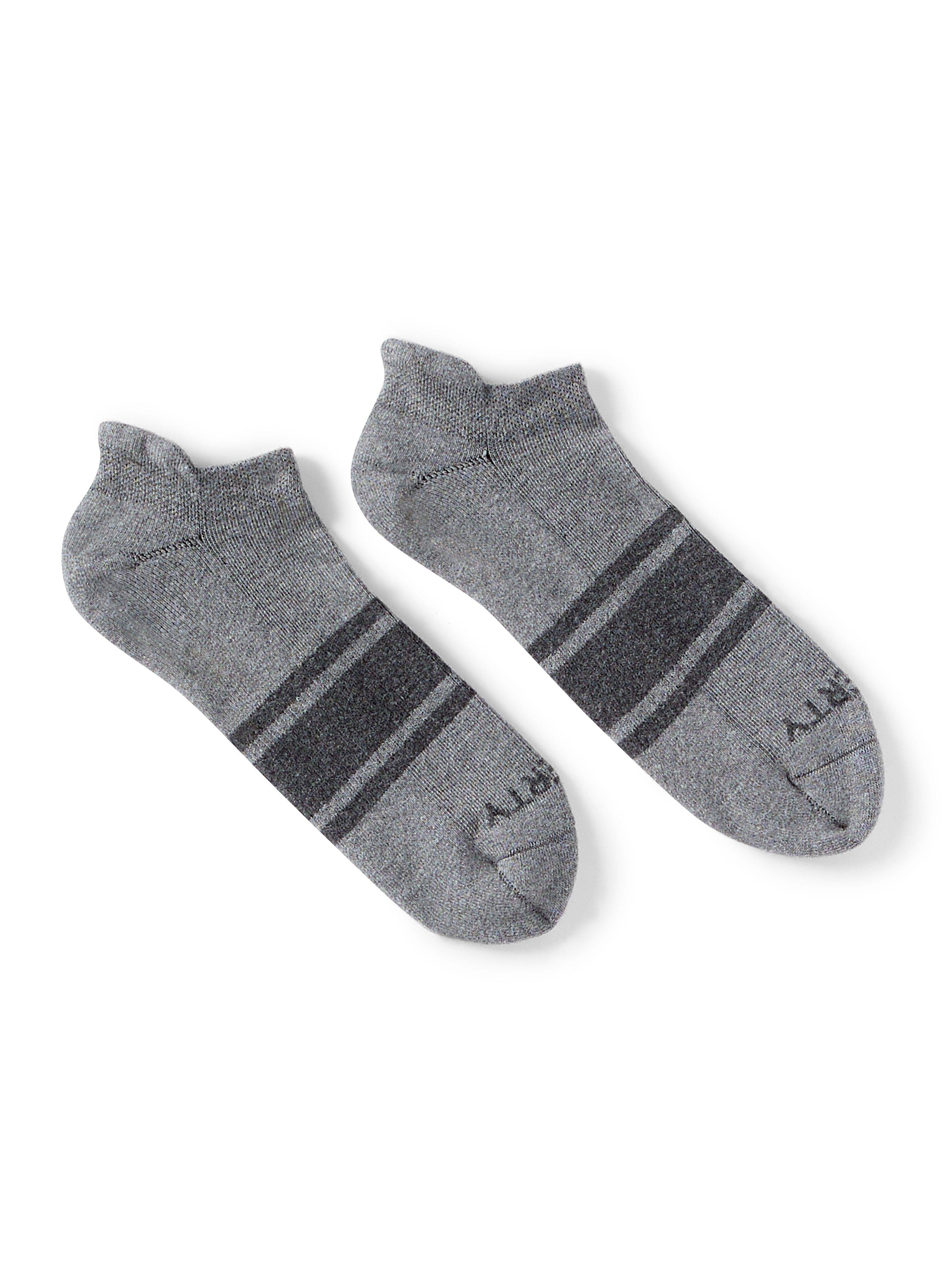 Surf Stripe Ankle Sock - Heather Grey Main image