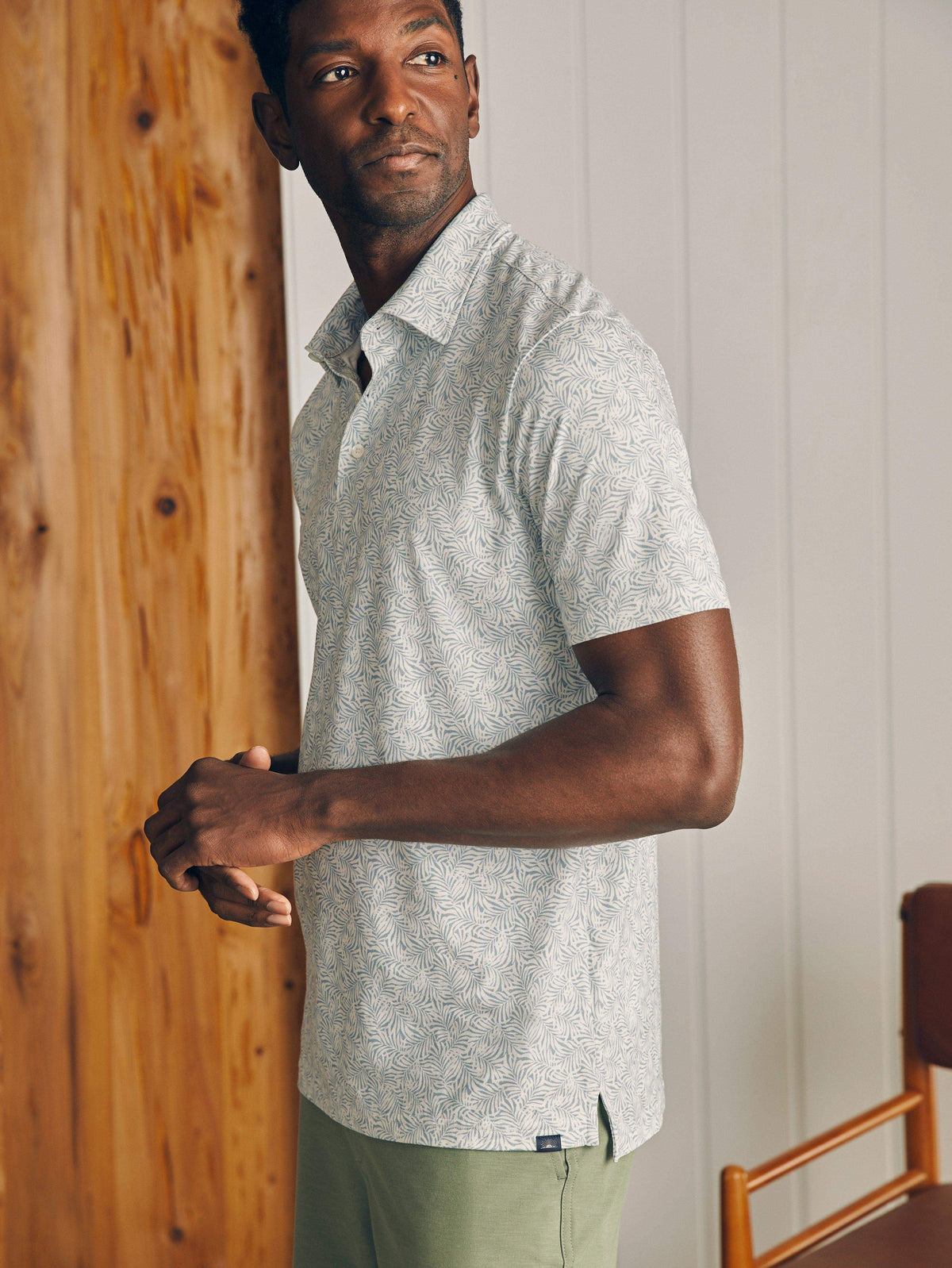Movement™ Short-Sleeve Pique Polo Shirt - Sky Canopy Print Main image