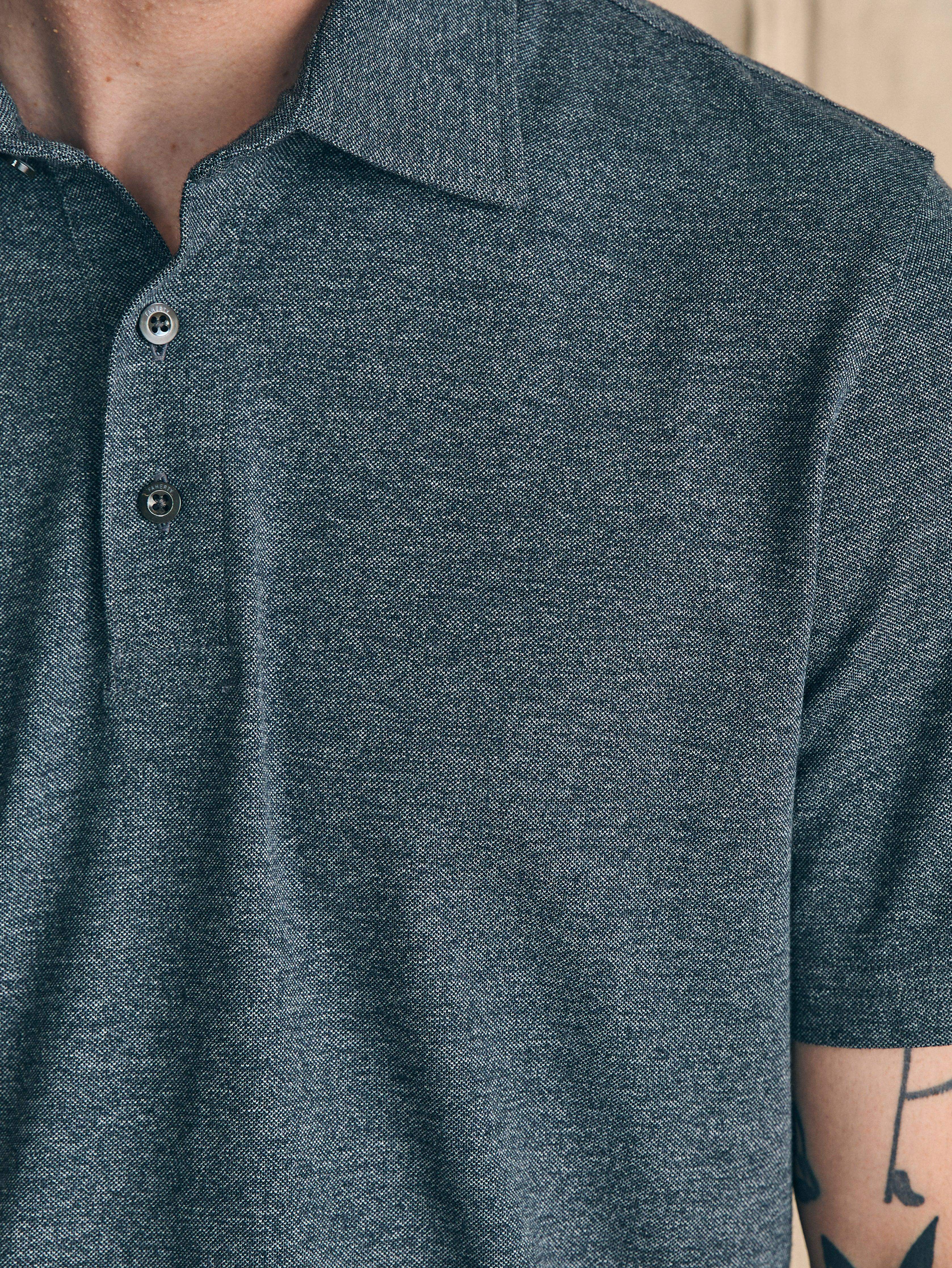 Movement™ Short-Sleeve Pique Polo Shirt (Tall) - Dusty Iron Heather Secondary image
