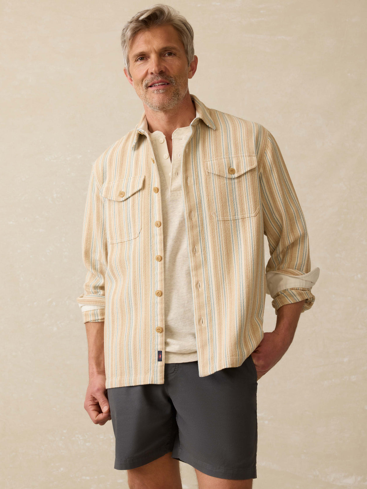 Vista Overshirt - Golden Hour Stripe Main image