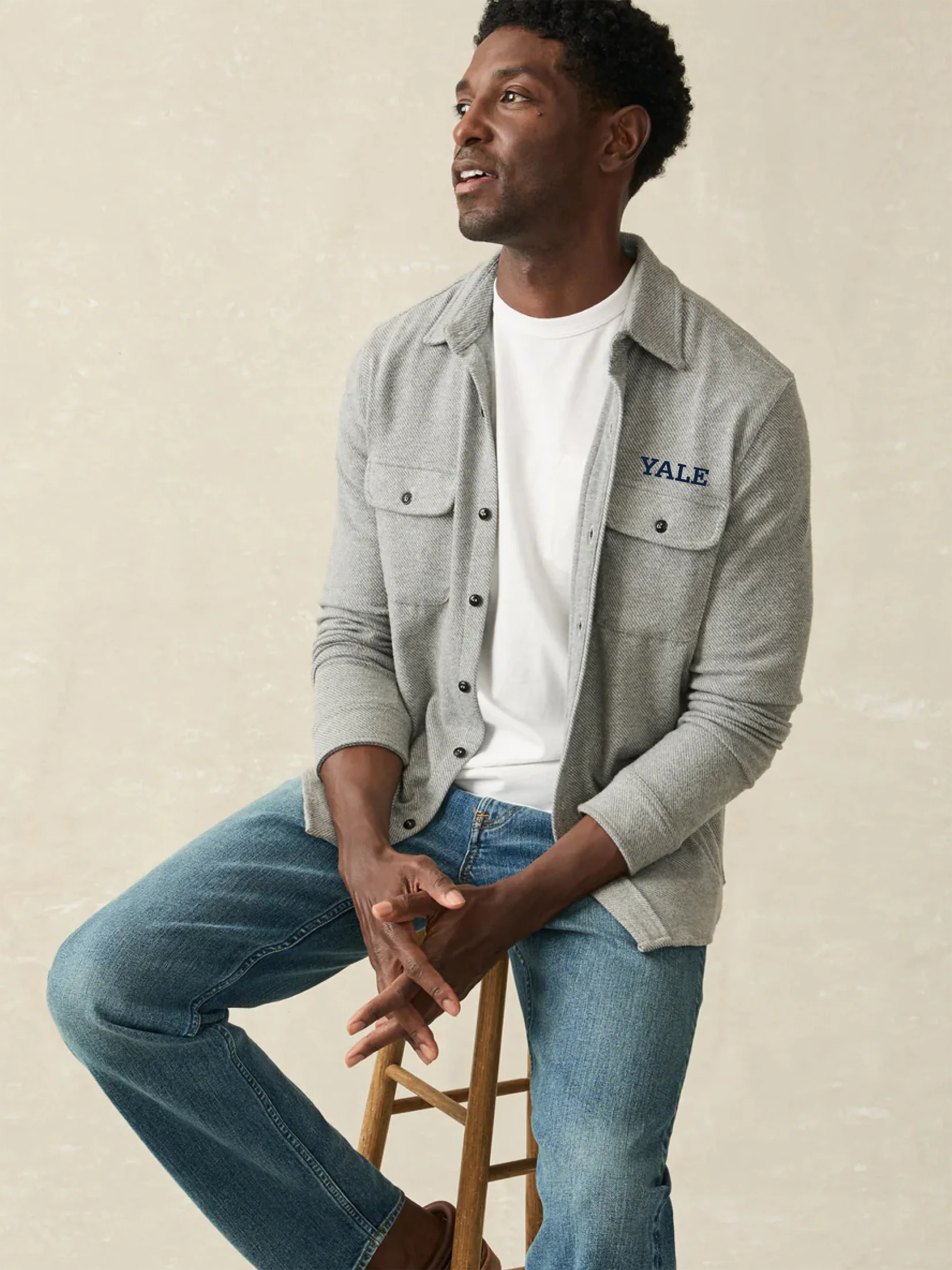 Yale Legend™ Sweater Shirt - Fossil Grey Twill Secondary image