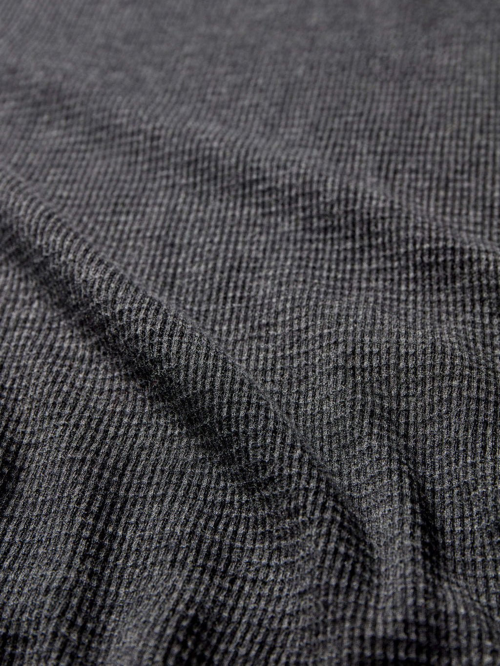 Long-Sleeve Cloud Waffle Crew - Charcoal Heather