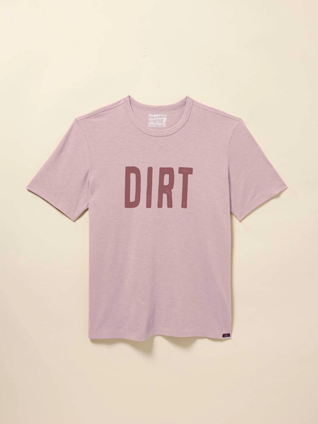DIRT Sunwashed Regenerative Cotton Tee - Vista Plum