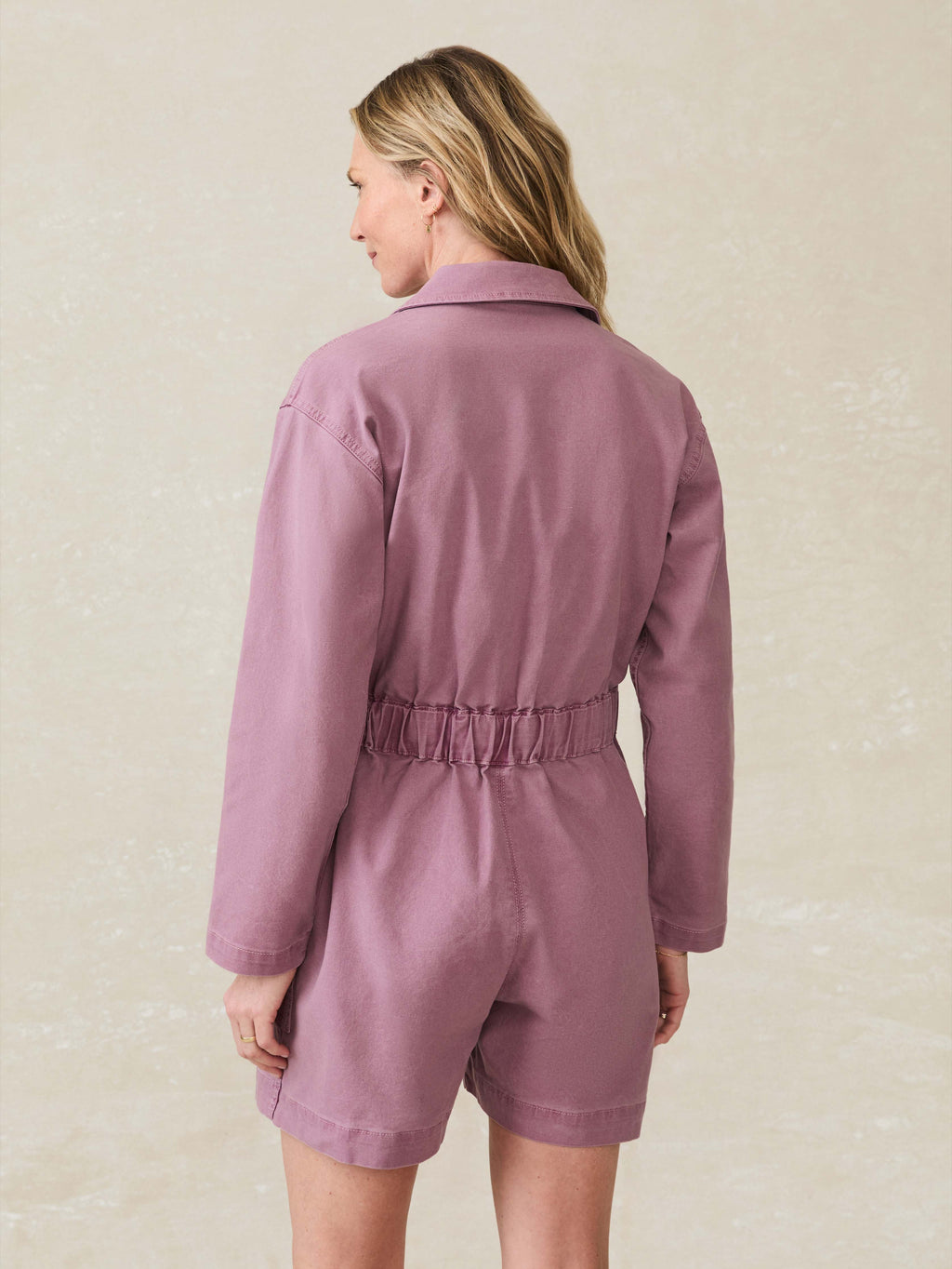 Sunwashed Canvas Romper - Weathered Orchid