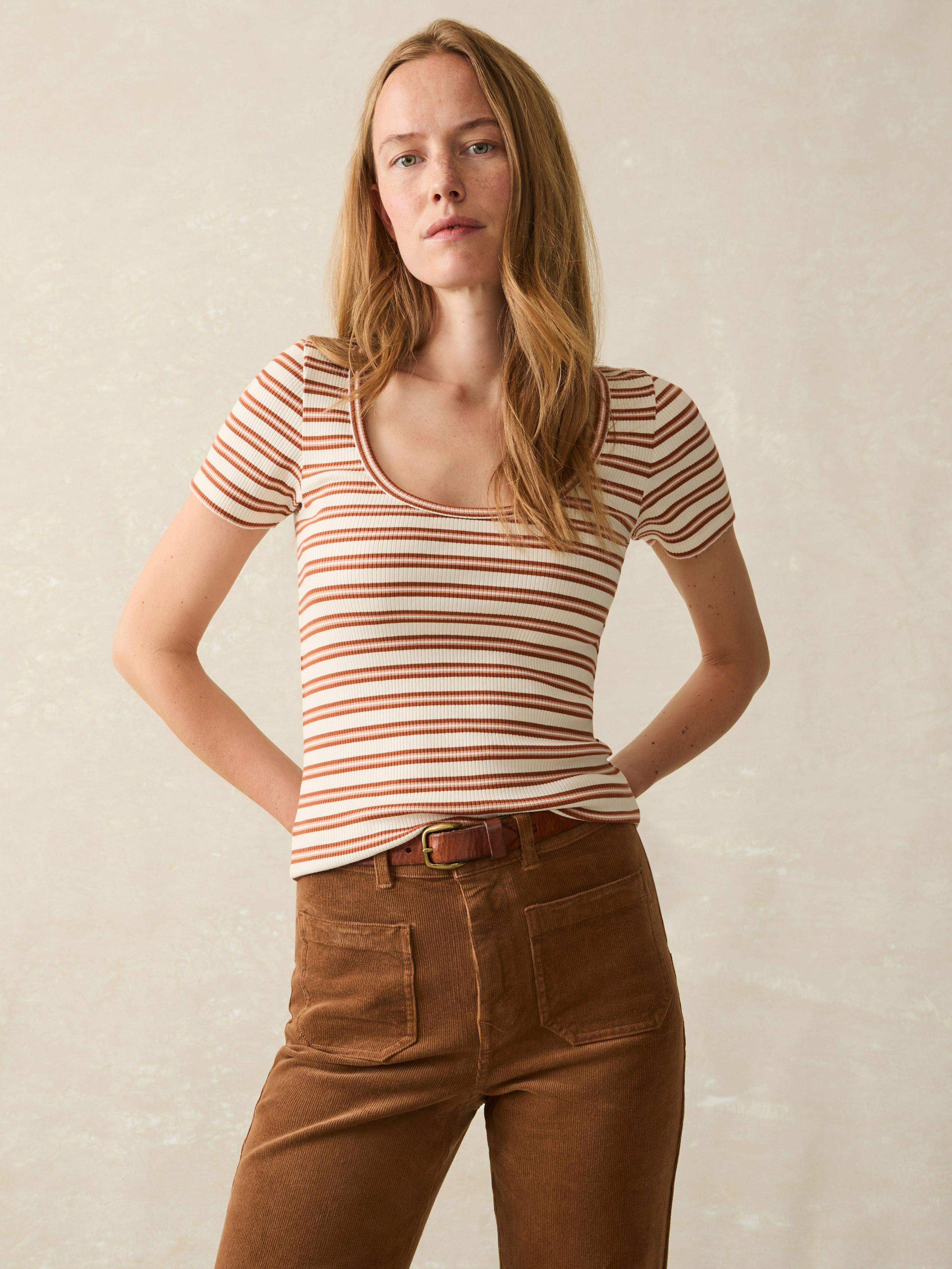 Freestyle Rib Knit Tee - Toulouse Stripe Main image
