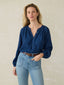 Tried \u0026 True Easton Blouse - Deep Lagoon Wash