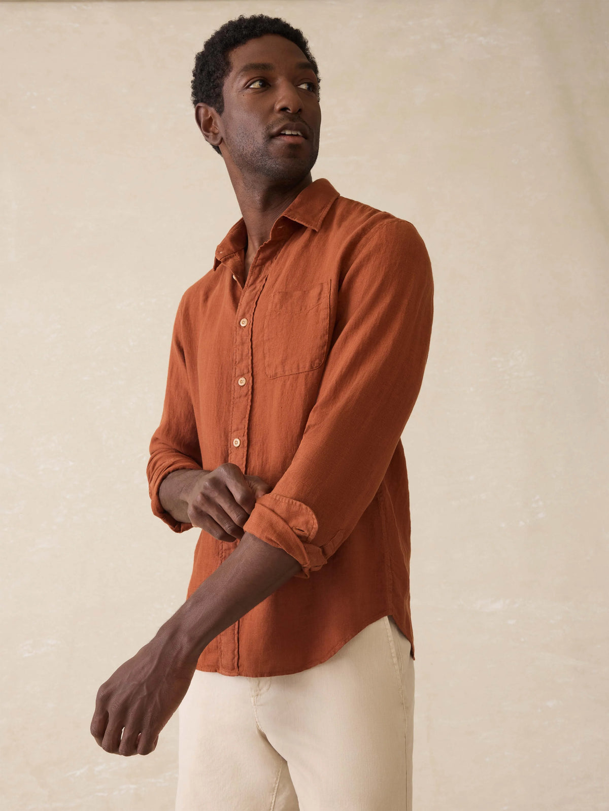 Laguna Linen Shirt - Summer Sienna Main image