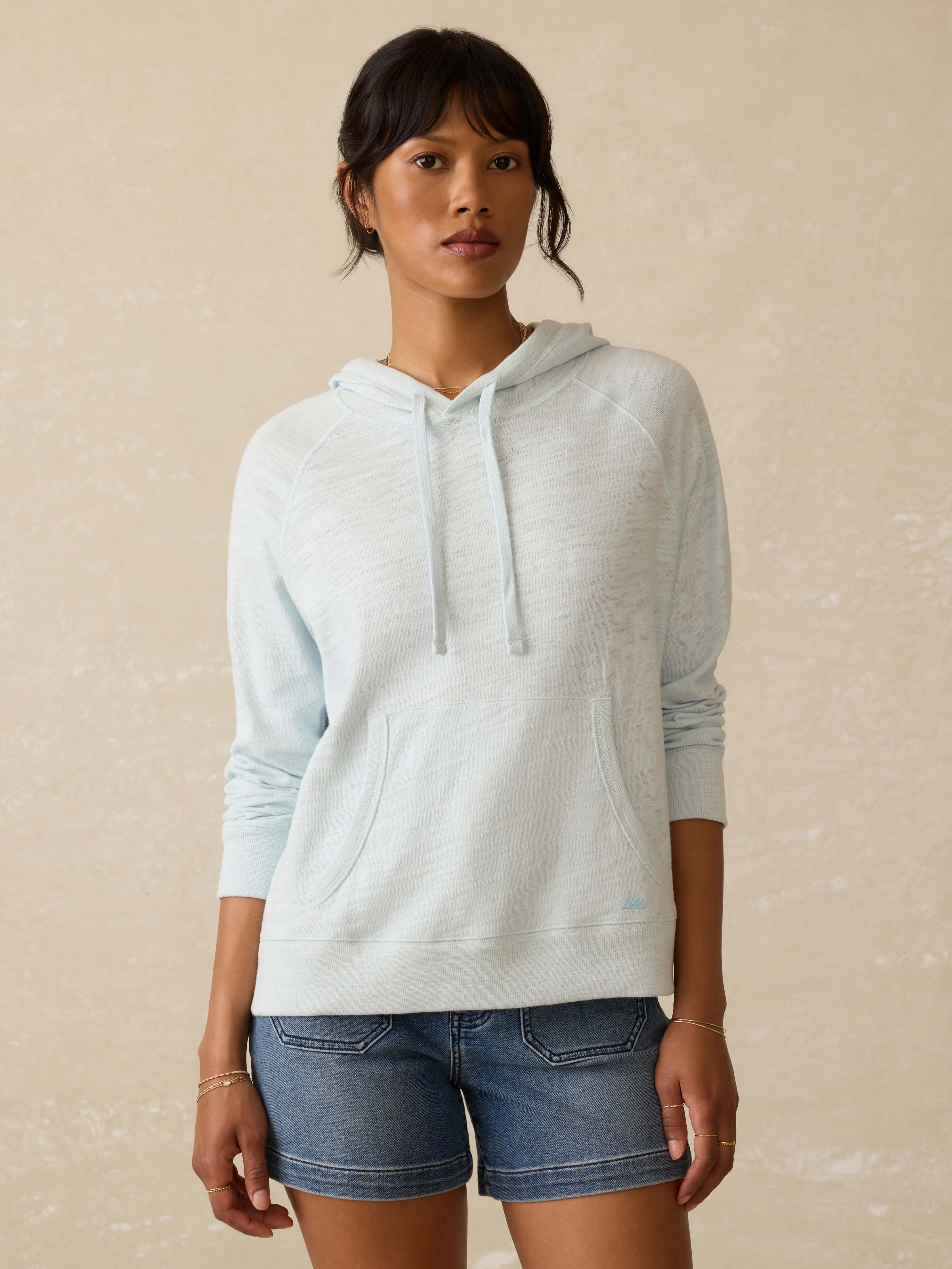 Sunwashed Midweight Organic Hoodie - Sky Main image