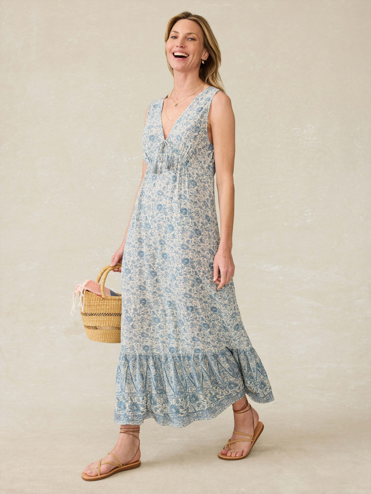 Eden Dress - Blue Water Floral Main image