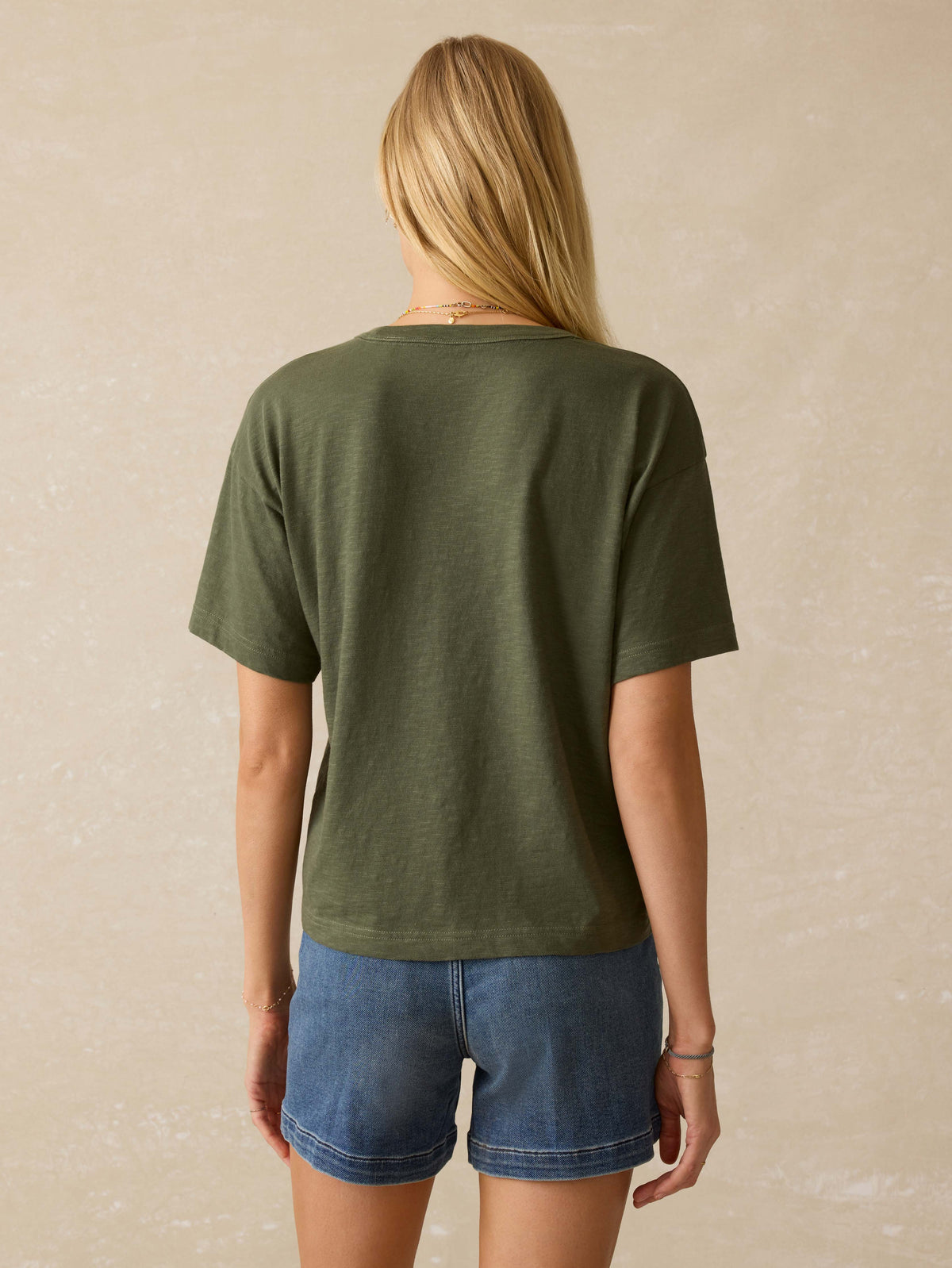 Sunwashed Regenerative Vintage Tee - Thyme