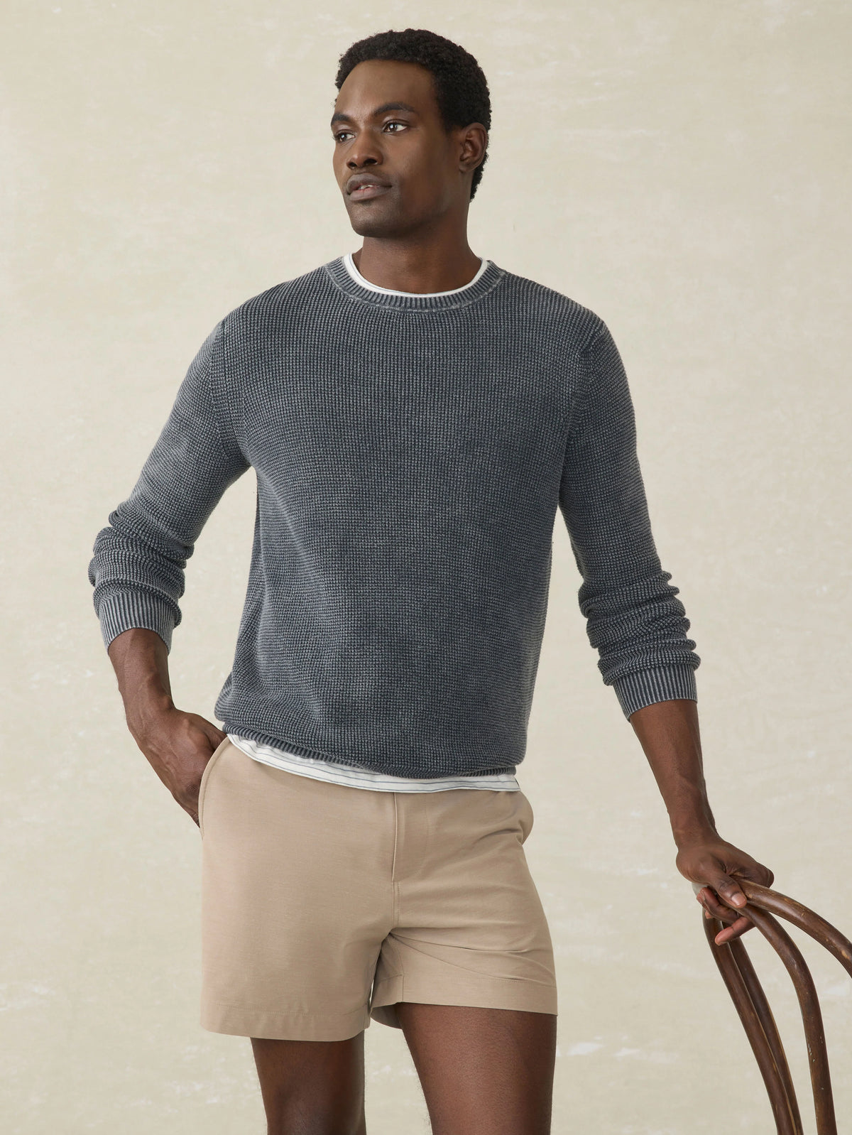 Sunwashed Crewneck Sweater - Faded Black Main image