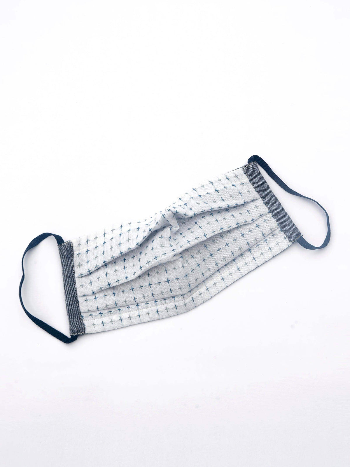 Faherty Artisan Cotton Mask - White Windowpane Dobby Main image
