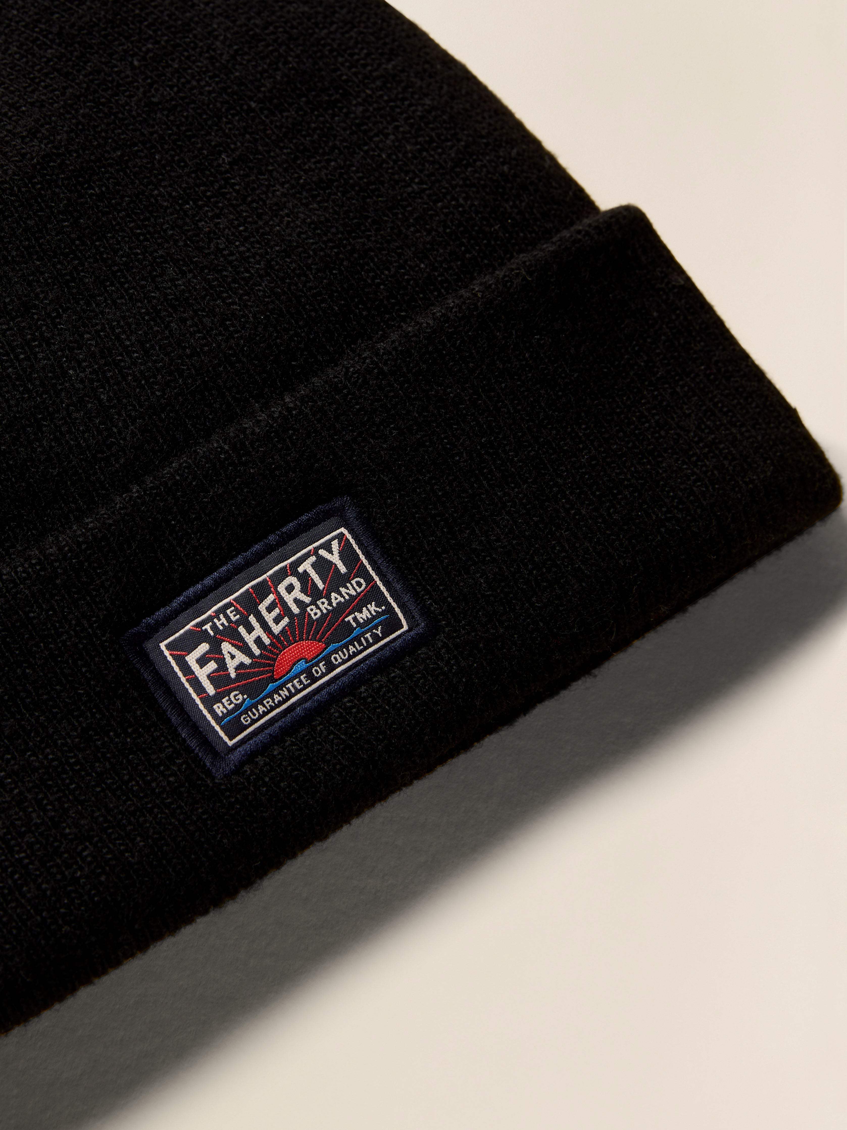 Faherty Logo Beanie - Black Secondary image
