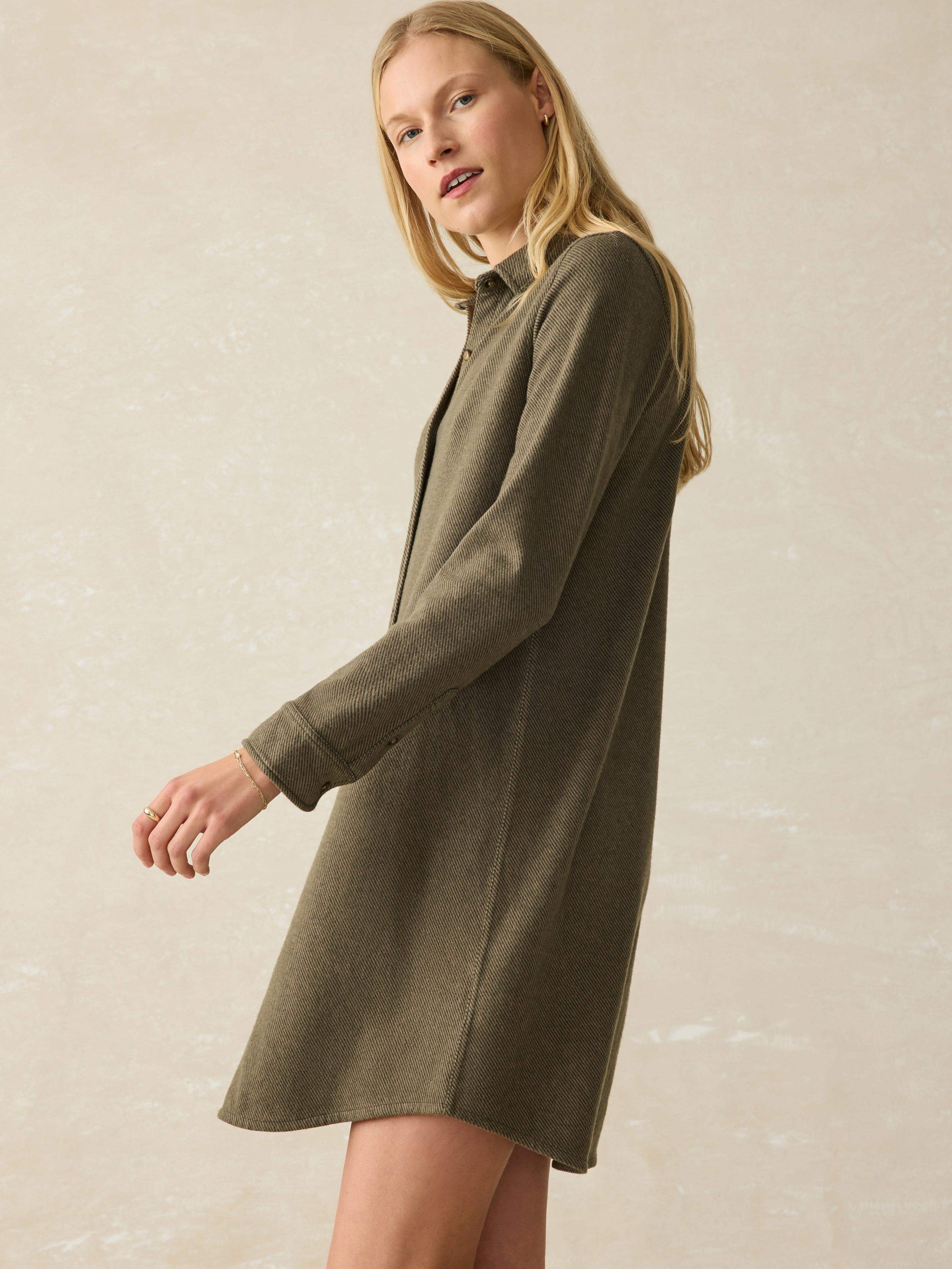 Legend™ Sweater Dress - Olive Melange Twill Main image