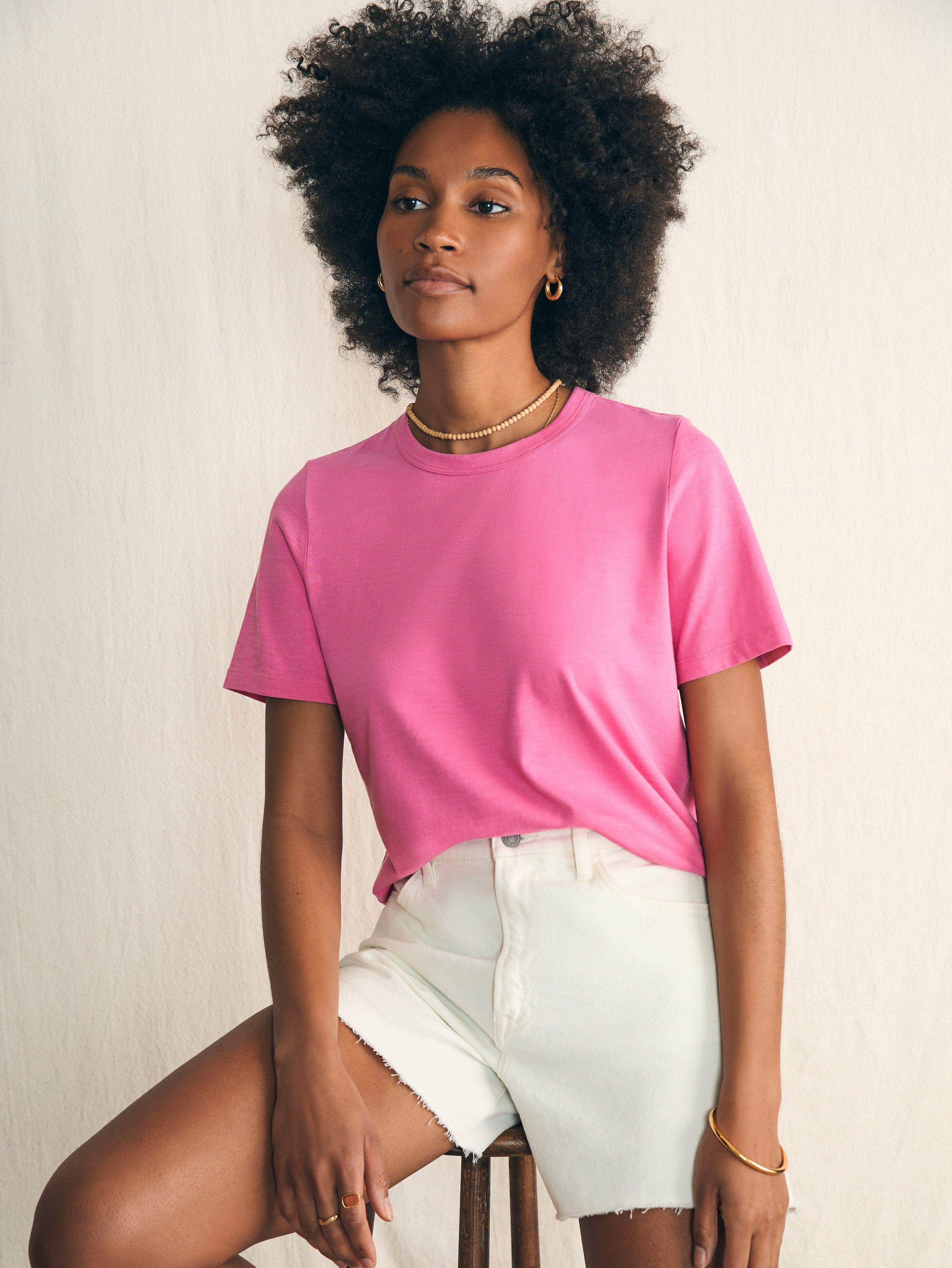 Sunwashed Crew Tee - Cone Flower Main image